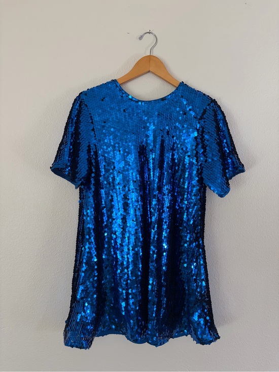 Maeve Dresses & Skirts - Blue Sequin Short Sleeve Women's Mini dress